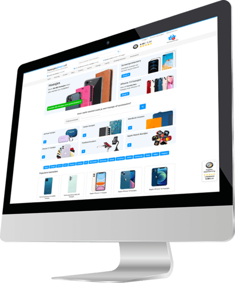 RR Commerce webshop on iMac display